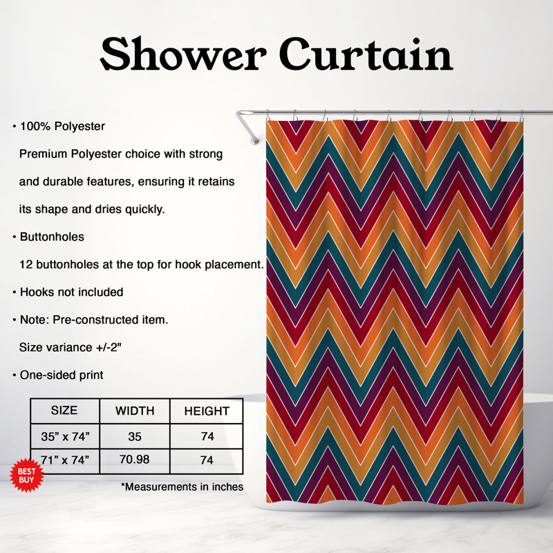 Rideau de douche Fall Spectrum - Premium, H 74 po x l 71 po