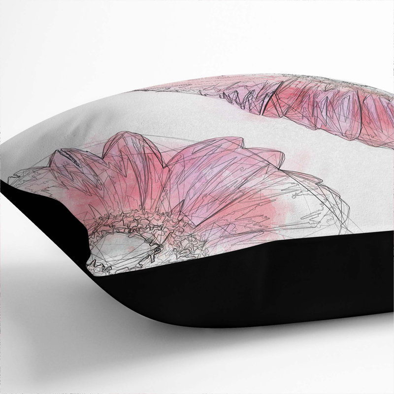 Square Cushion, 55cm H x 55cm W x 20cm D, Black