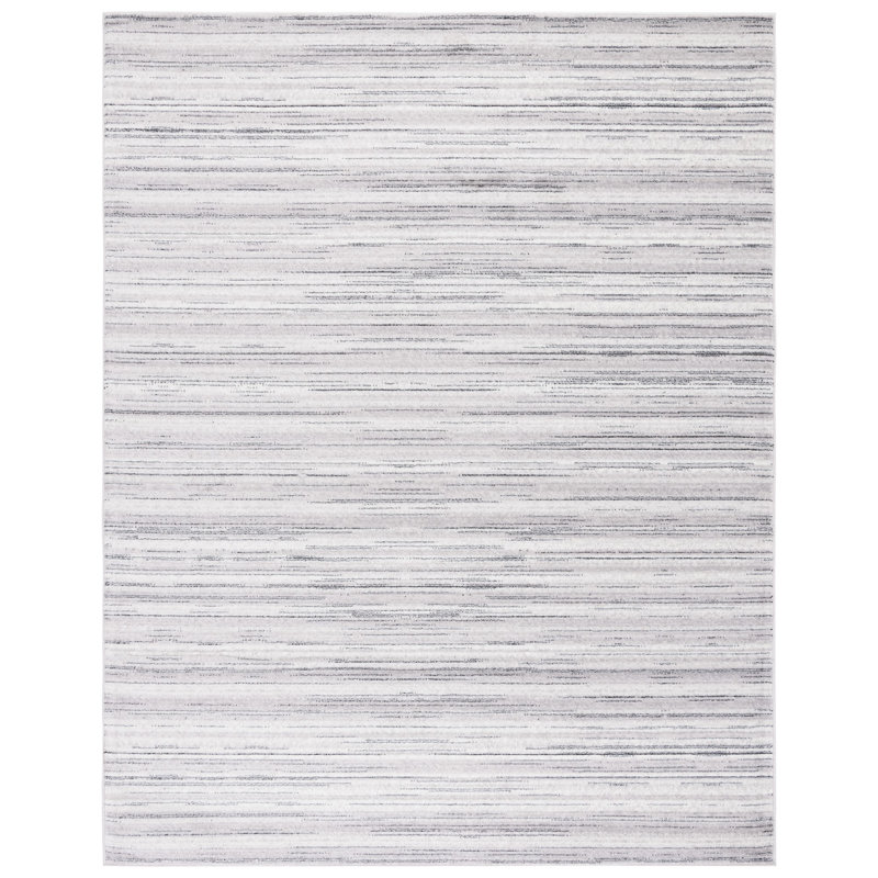 Melby Abstract Gray/Ivory Area Rug, Rectangle 3' x 5'