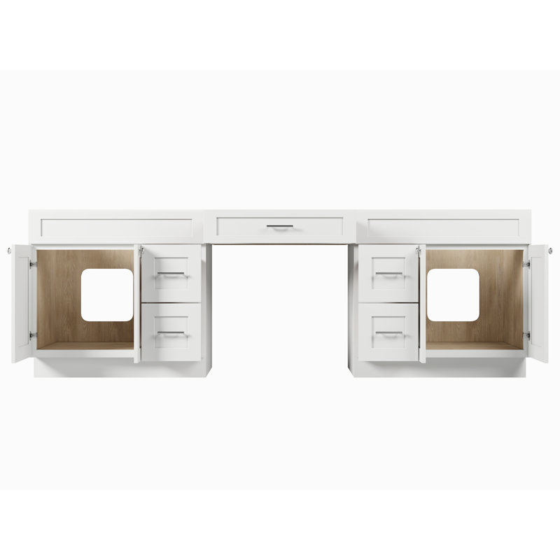 Base de meuble-lavabo double 102 seulement, Blanc