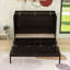 Grand lit escamotable en bois avec tiroir et ports et prises USB-1160793867