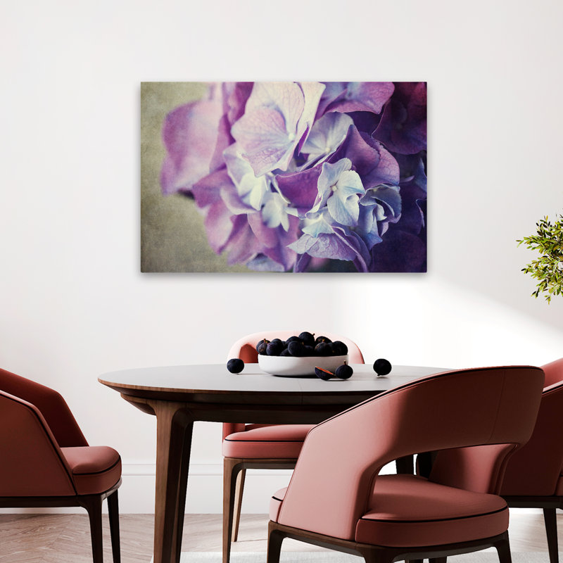 Plantes, fleurs, hortensia, art mural, H 24 po x l 36 po