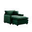 Canapé simple à assise profonde avec repose-pieds et coussin, salon