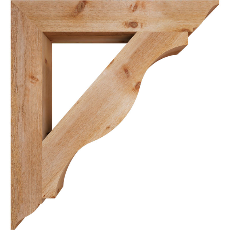 Support traditionnel Funston, Cèdre rouge de l'Ouest, Scié brut, H 44 po x l 6 po x P 40 po