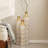 Set Of 3 Tall Metal Floor Vases With Gold Leaf Pattern, Graduated Heights For Balanced Home Decor Display.