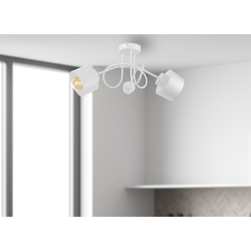 Barnaton Flush Mount, White, White