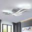 Modern Silver Curved LED 60cm Flush Mount Ceiling Light