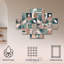 Ensemble de 5 panneaux muraux - Petit doyen «The Mid Century Grid Motif», art mural sur toile pour le salon, la chambre à coucher ou le bureau 
