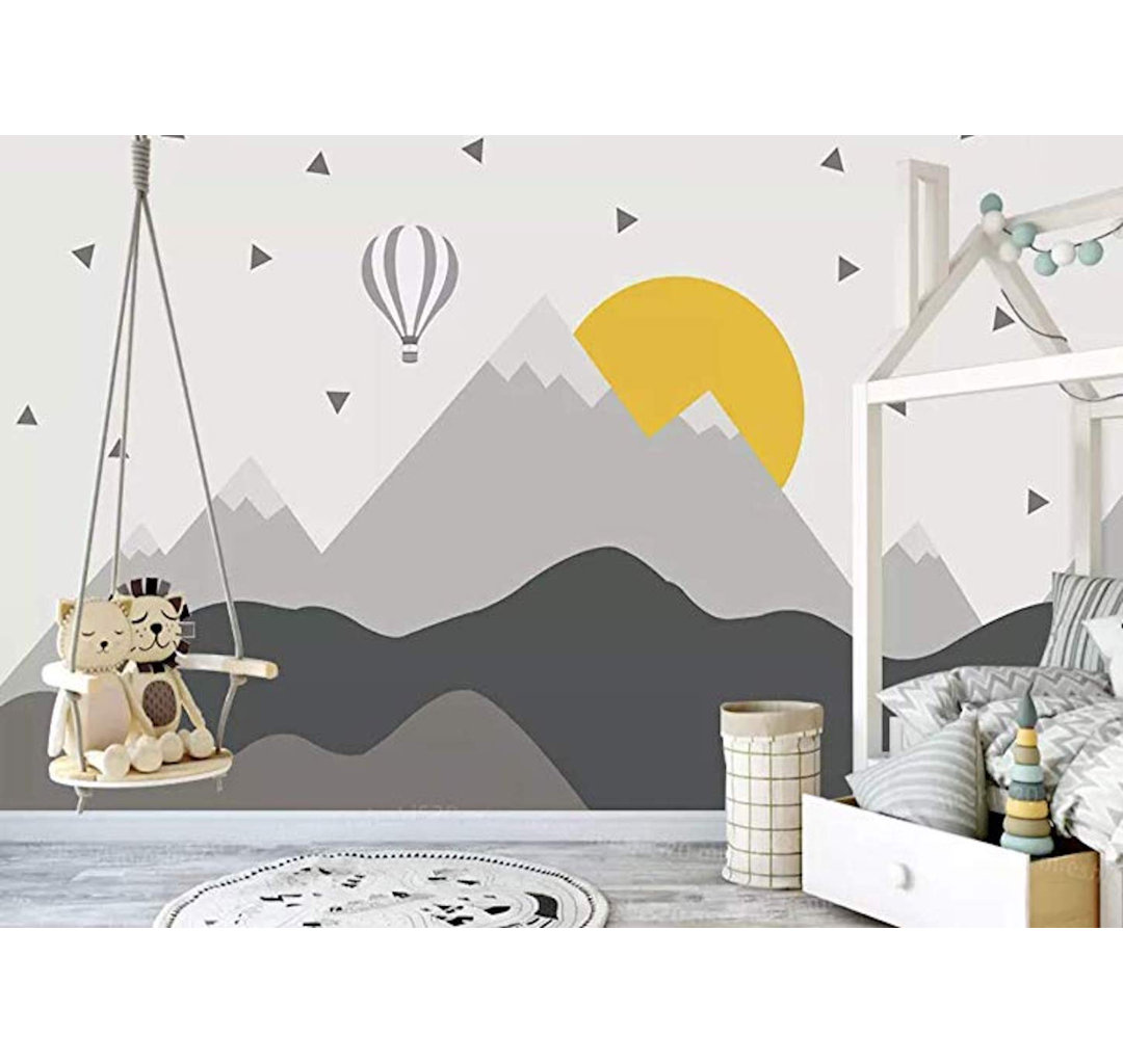 Aitken Peel And Stick Hot Air Balloon Kids Mountain Wallpaper Redwood Rover