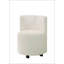 Chaise d'appoint en chenille blanche avec pivot