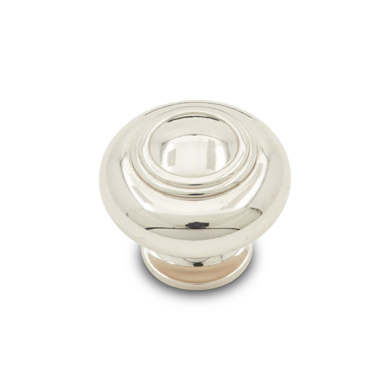 Poignée champignon Ringed CK Series, Nickel poli, Diamètre du bouton 1,25 po