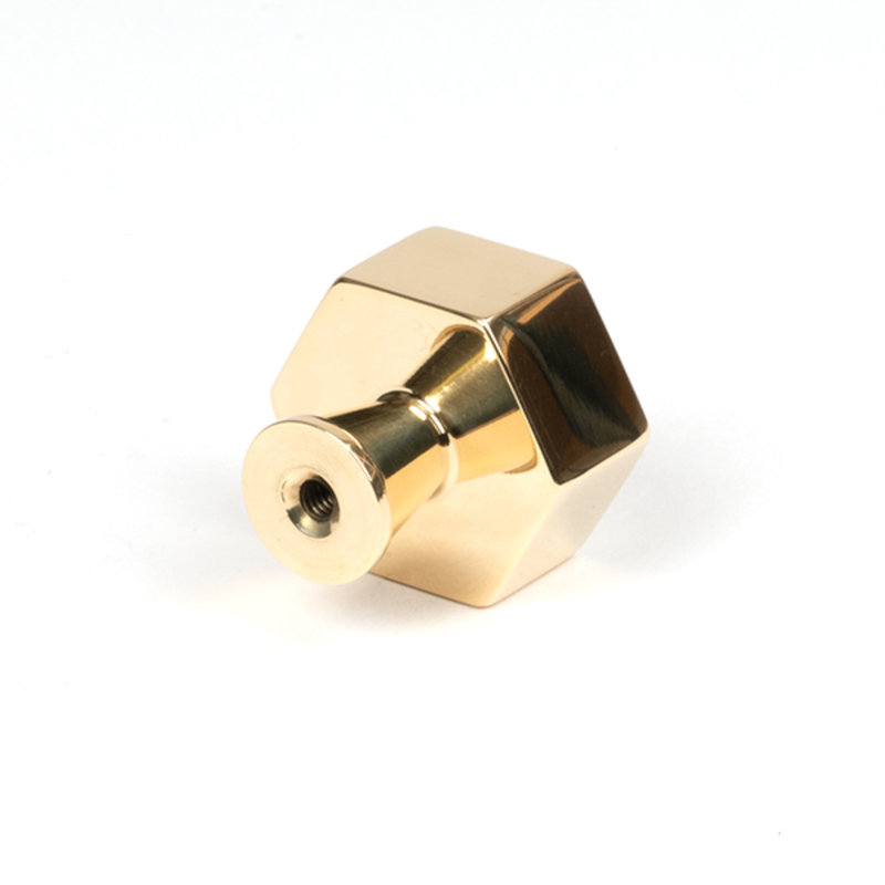 Geometric Knob, Polished Brass, 3 cm