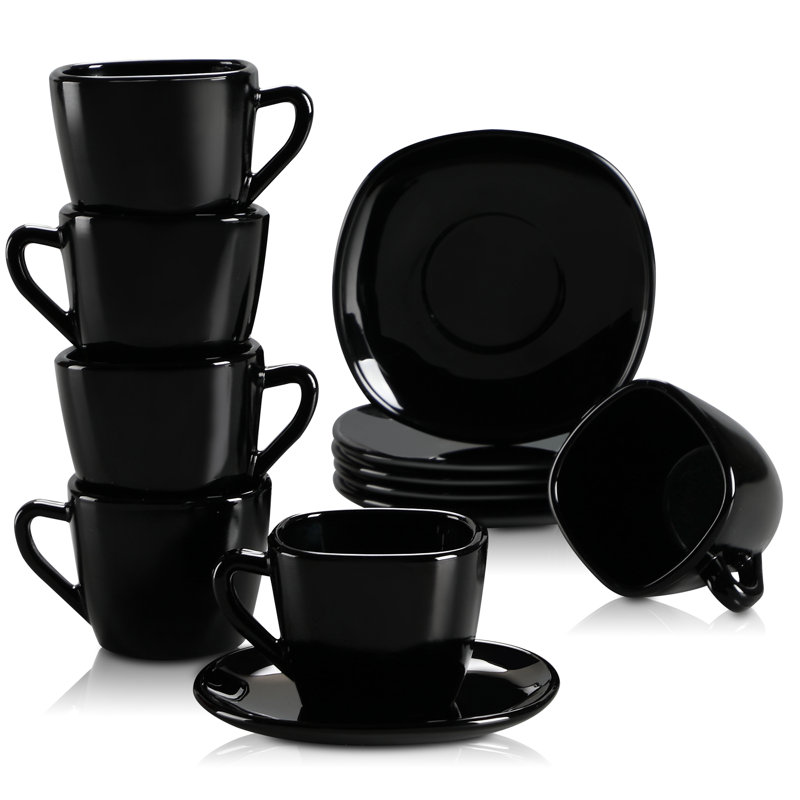 Glass Espresso Cup and Saucer