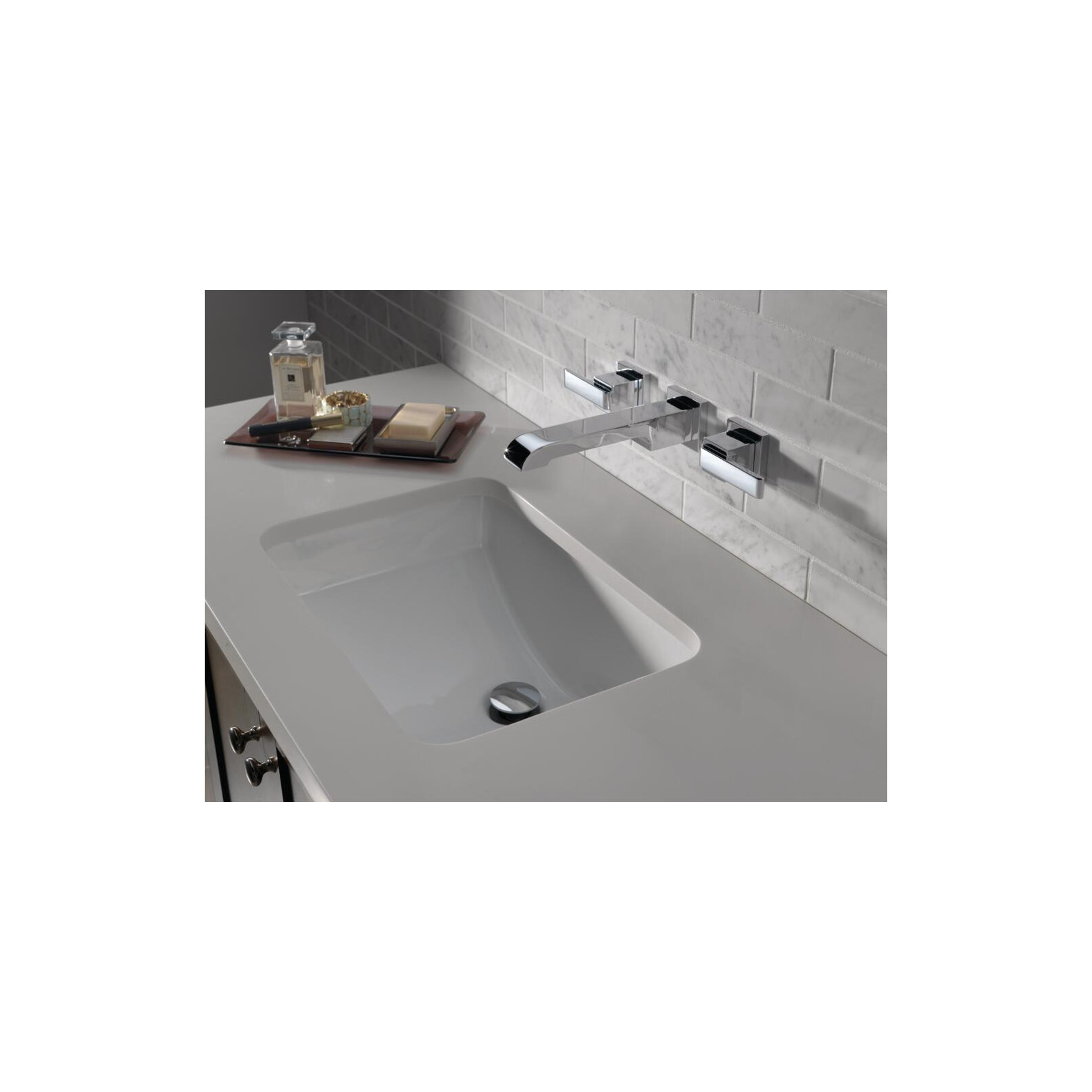 Ara Wall Mounted Bathroom Faucet, Chrome