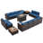 12 - Person Outdoor Wicker Patio Conversation Furniture Set with Fire Pit Table-1483488