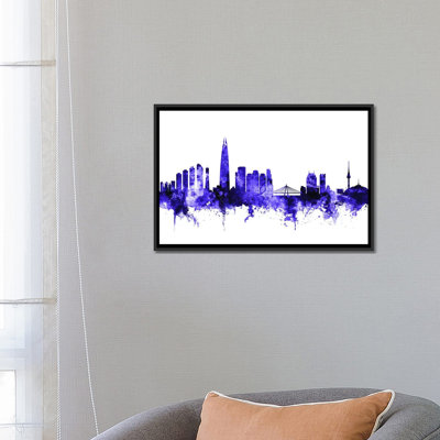 « séoul, south korea horizon » par michael tompsett, reproduction d’impression sur toile tendue