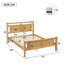 4ft6 Wooden Bed, Double Bed 135×190cm