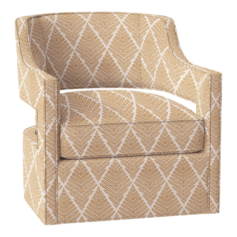 Phoebe 29.5" W Swivel Armchair, Perigold Emmeline Gilded