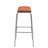 Ormond Industrial Leather Bar Stool with Recycled Steel Frame – 31" Counter Height 