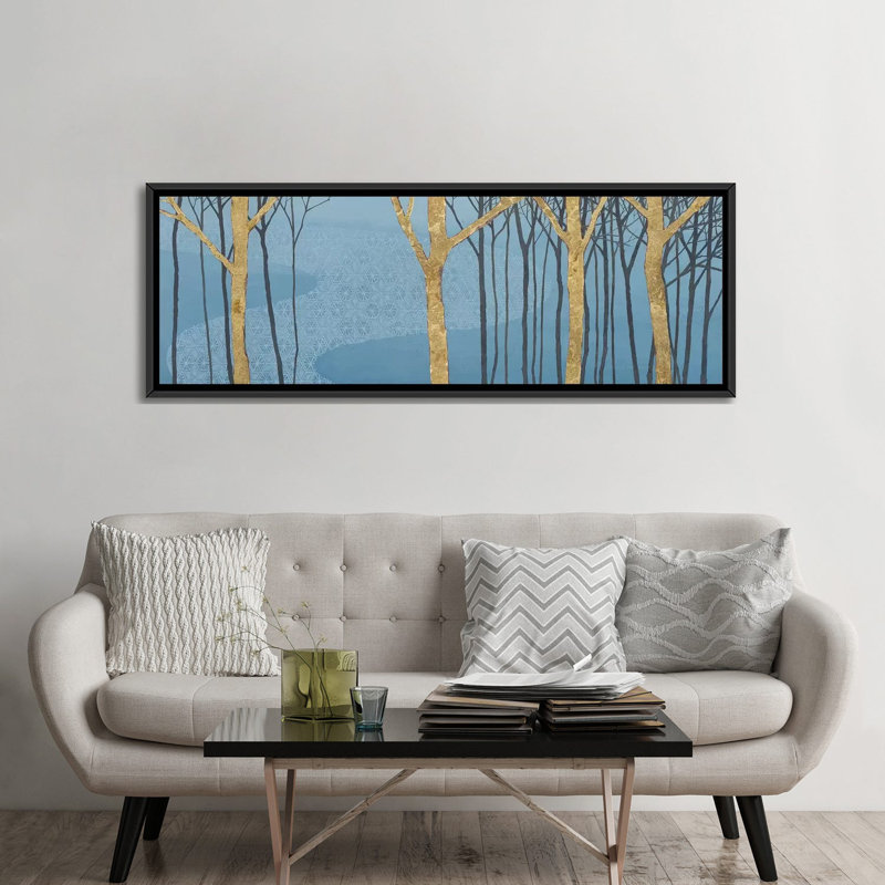 Katonah ii, impression sur toile tendue, H 24 po x l 72 po x P 1,5 po, Papier avec cadre noir