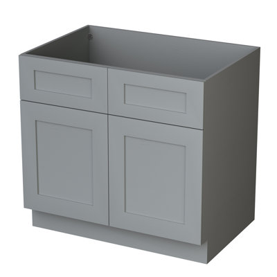 33 po X P 24 po P x 34,5 po H Armoire de cuisine à base blanche avec 2 portes assemblées