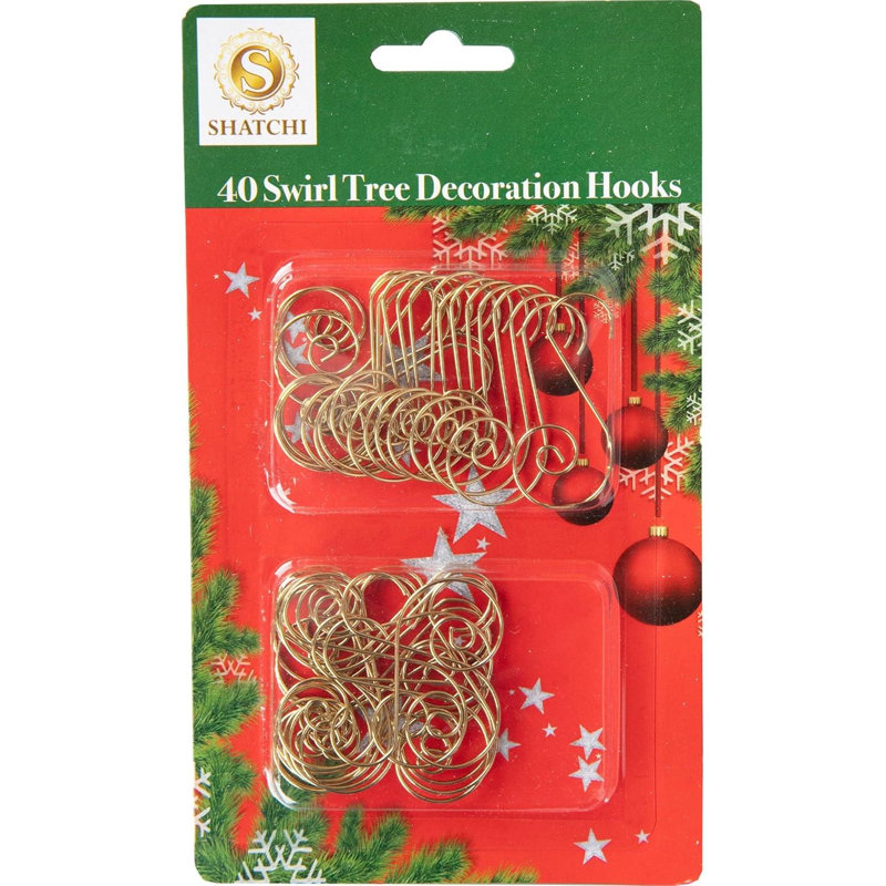 35cm PVC No Holiday Shaped Ornament, Gold