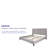 Aluino Tufted Upholstered Platform Bed w/ Accent Nail Trimmed Extended Sides-678480909-678480898