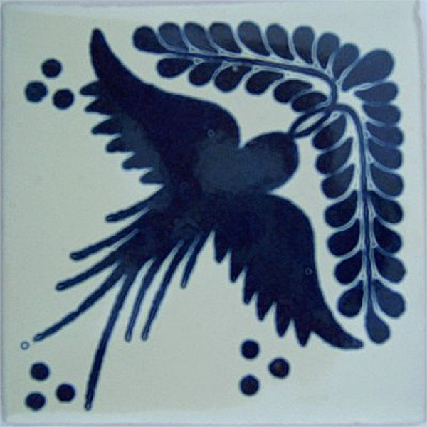 4,2 po x 4,2 po 9 pièces TalaMex Golondrina carreau d'argile mexicain dosseret fait à la main Talavera mosaïque
