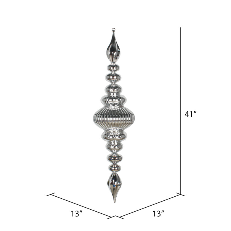 Ornement en forme de fleuron 41 po Vickerman, Argent