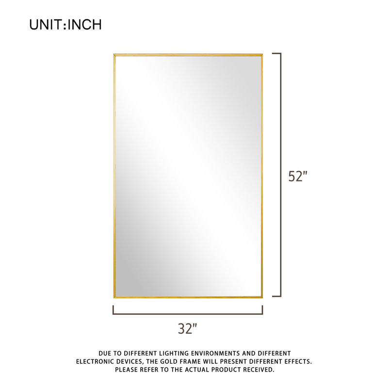 Arstides Metal Mirror, 52" x 32", Gold