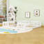 Lit simple et simple en bois avec clôture-105037635