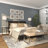 Silver Glass Metal Embossed Floral Home Wall Decor with Layered Mirror Frames