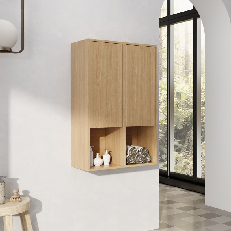 Armoire de rangement murale pour salle de bain avec portes, 24 po L x 35,91 po H, H 35,91 po x l 23,69 po x P 10,28 po