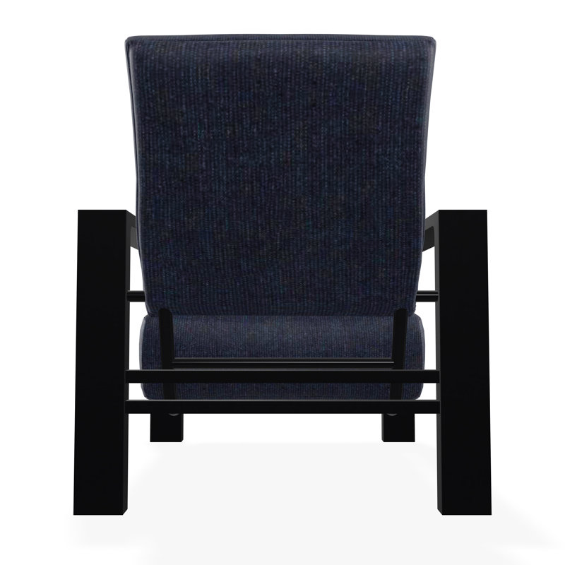 Larssen Outdoor Lounge Chair, Spectrum Indigo Sunbrella®, Black