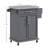 Kitchen Island On Wheels, Rolling Kitchen Cart With Stainless Steel Countertop, Drawer, Towel Rack And Spice Rack, Utility Storage Trolley-331625932