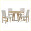 Ensemble de salle à manger 5 pièces rétro fonctionnel avec une rallonge de l 16 po et 4 chaises rembourrées-1799652455