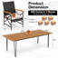 Ensemble de 9 chaises de table de salle à manger de patio, 86,5 po L Table de salle à manger avec trou pour parasol
