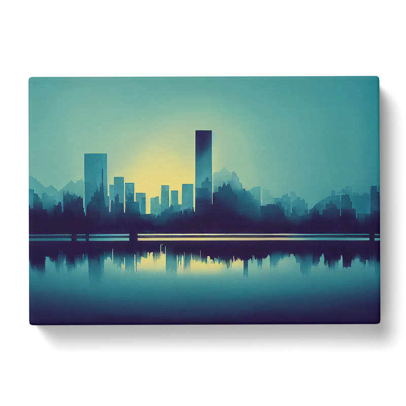 Tantalising Skyscraper Skyline - Wrapped Canvas Print, 35cm H x 50cm W x 3cm D