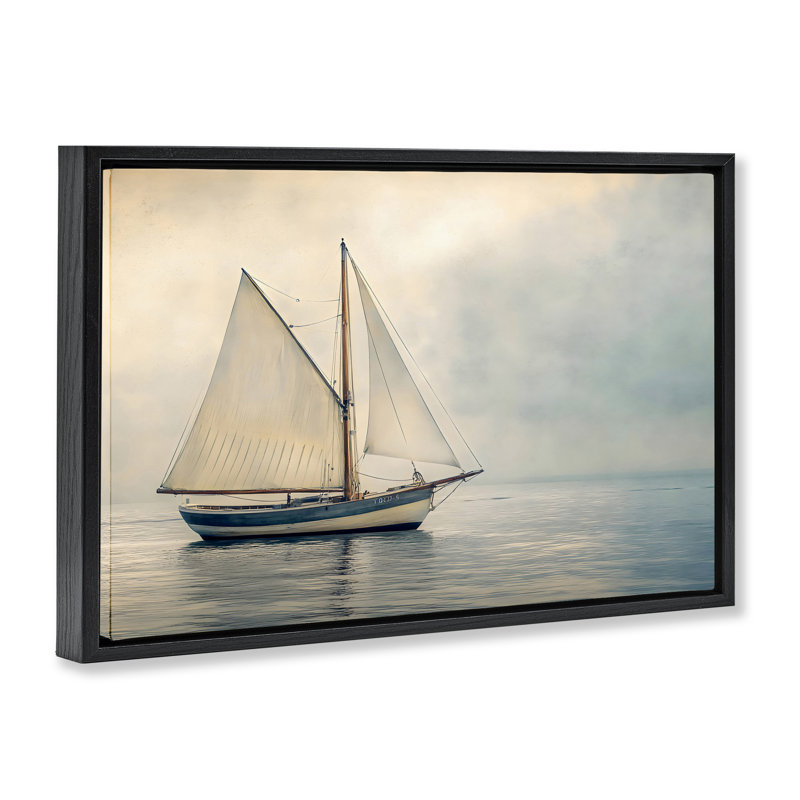 Cadre flottant Calm Waters, conception par LSR Design Studio, Cadre flottant noir de jais, H 17 po x l 25 po