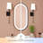 Faysel Transitional Oval Framed Bathroom Wall Mirror-99278858-99278859