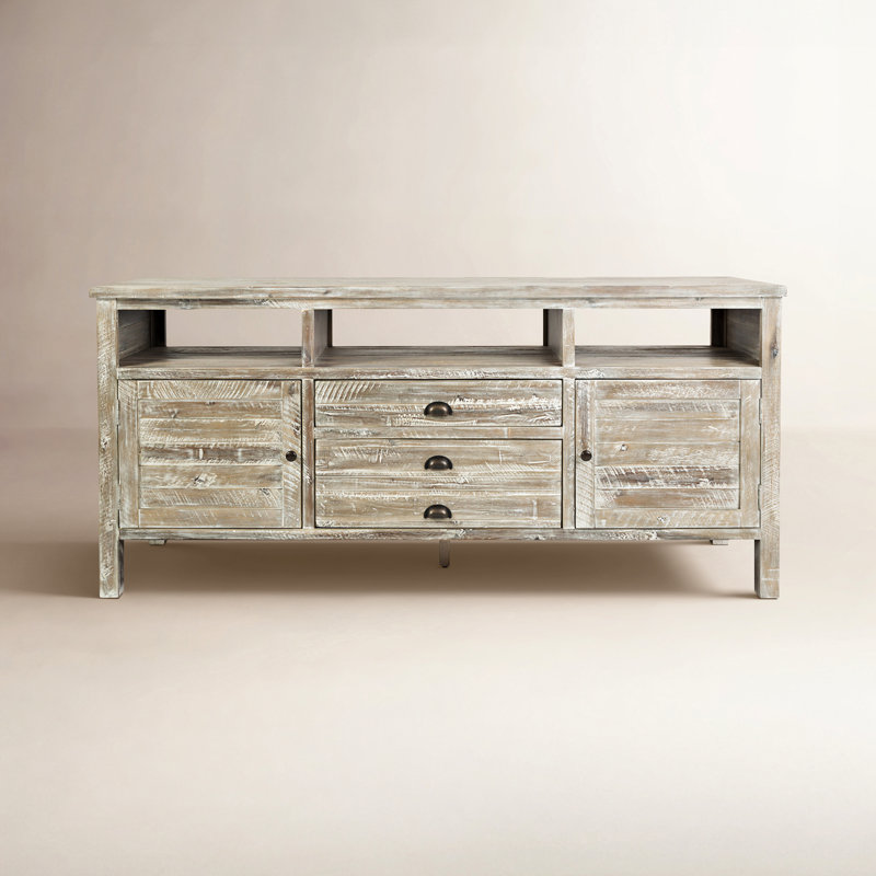 Castile Unfinished TV Stand for TVs up to 65", Washed Gray, 50"
