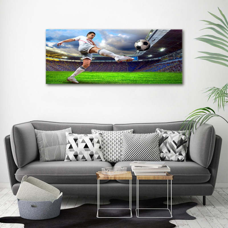 Football Player In The Stadium - Wrapped Canvas Print