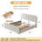 Upholstered Bed with 2 Large Wooden Storage Drawers-550743463-550743460