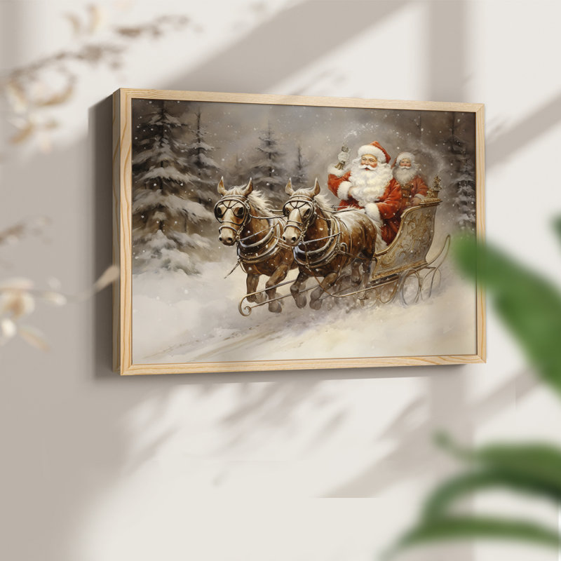 Chirstmas Art-CCCLVIII -Framed Print - Restickable, Naturel, H 22 po x l 28 po