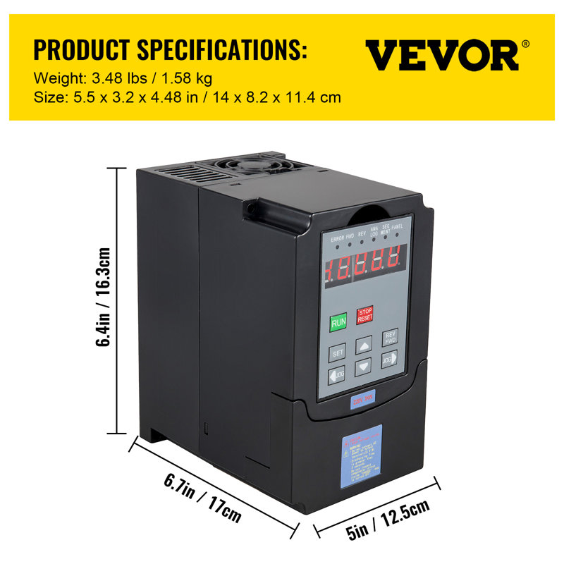 220V 3KW variateur de fréquence VFD