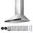 36" Wall Mount Range Hood Ceiling Mount Vent 800CFM Gesture & Touch Control