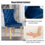 Ensemble de 2 chaises de salle à manger en velours capitonné avec garniture cloutée et pieds en métal doré-678300324