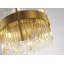 Lustre moderne 10 lumières dorées avec tiges en verre transparent -163567779