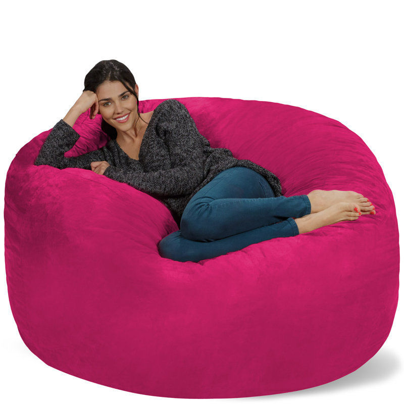 Bean Bag Chair - Shredded Memory Foam Filled Round Furniture Bean Bag Chair with Removable and Machine Washable Cover - Big Bean Bag Sofa Lounger with Soft Micro Fiber Cover - Multiple Colors, Multiple Sizes and Fabrics