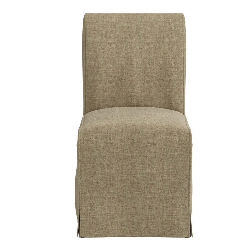 Sumatra Upholstered Parsons Chair, Zuma Natural Textured Linen